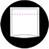 cropped circle of zipseal Tamper Evident drawn pouches